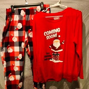 Ladies Pjs-Christmas-2 piece-XL